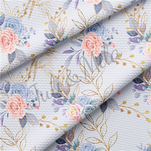 Floral Printed Liverpool 4 Way Fabric Floral77 AA339 & Get a Free $89.99 Embroidery Bundle