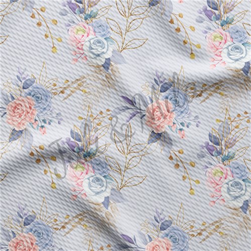 Floral Printed Liverpool 4 Way Fabric Floral77 AA339 & Get a Free $89.99 Embroidery Bundle