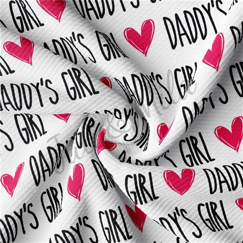 Daddy's Girl Printed Liverpool Bullet Textured Stretch Solid Strip Thick Knit Jersey Fabric