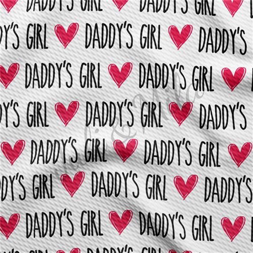 Daddy's Girl Printed Liverpool Bullet Textured Stretch Solid Strip Thick Knit Jersey Fabric