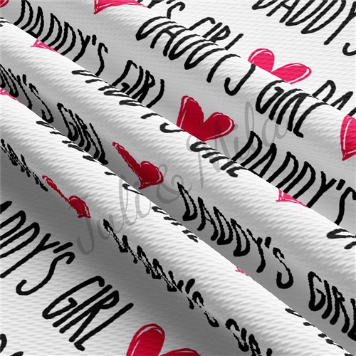 Daddy's Girl Printed Liverpool Bullet Textured Stretch Solid Strip Thick Knit Jersey Fabric