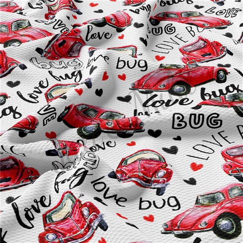 Valentine's Day Printed Liverpool Bullet Textured Stretch Solid Strip Thick Knit Jersey Fabric