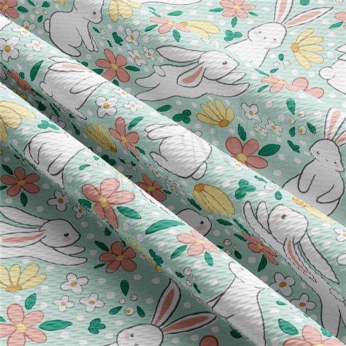 Printed Liverpool Fabric rabbit AA1891 Easter & Get a Free $89.99 Embroidery Bundle