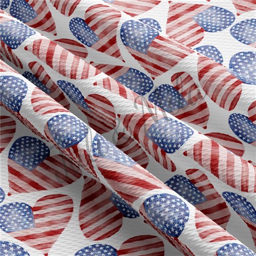 Patriotic 4th of July Printed Liverpool Fabric (PT24) & Get a Free $89.99 Embroidery Bundle