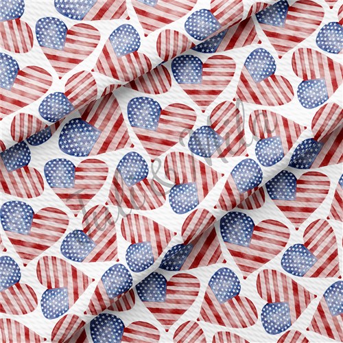 Patriotic 4th of July Printed Liverpool Fabric (PT24) & Get a Free $89.99 Embroidery Bundle