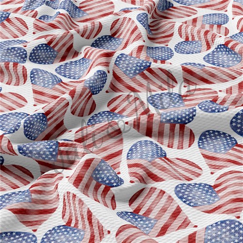 Patriotic 4th of July Printed Liverpool Fabric (PT24) & Get a Free $89.99 Embroidery Bundle
