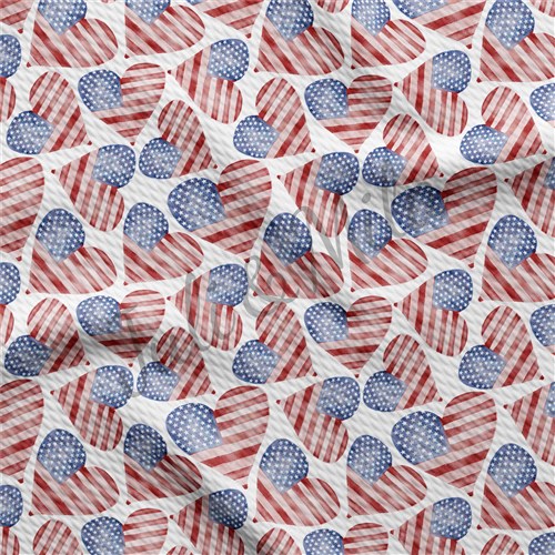 Patriotic 4th of July Printed Liverpool Fabric (PT24) & Get a Free $89.99 Embroidery Bundle