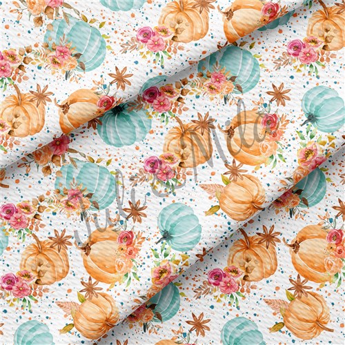 Pumpkin Autumn Fall Floral Printed Floral93 & Get a Free $89.99 Embroidery Bundle