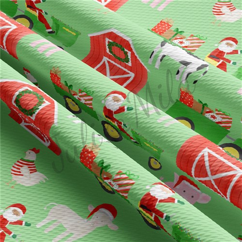Christmas Liverpool Bullet Textured Stretch Solid Strip Thick Knit Jersey Fabric