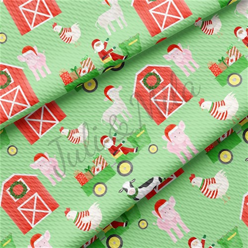 Christmas Liverpool Bullet Textured Stretch Solid Strip Thick Knit Jersey Fabric