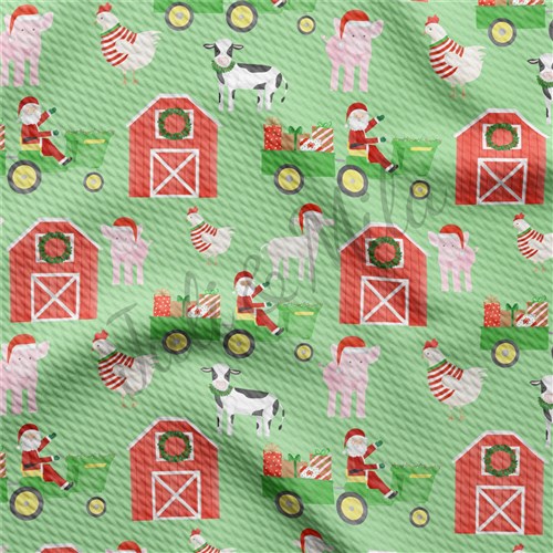 Christmas Liverpool Bullet Textured Stretch Solid Strip Thick Knit Jersey Fabric