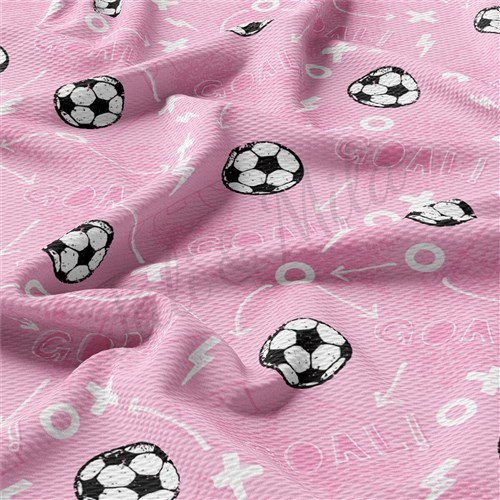 Soccer Liverpool Bullet Textured Stretch Solid Strip Thick Knit Jersey Fabric