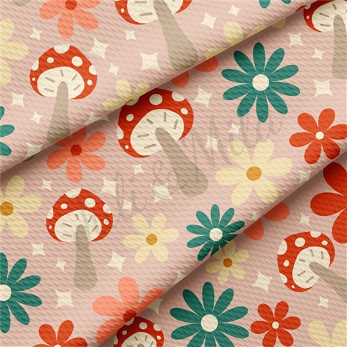 Floral Printed Liverpool Bullet Textured Stretch Solid Strip Thick Knit Jersey Fabric