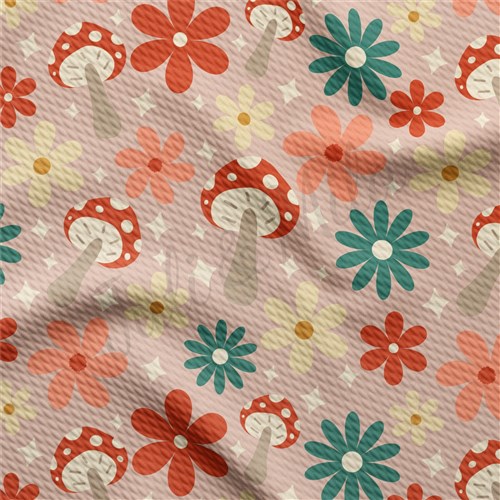 Floral Printed Liverpool Bullet Textured Stretch Solid Strip Thick Knit Jersey Fabric