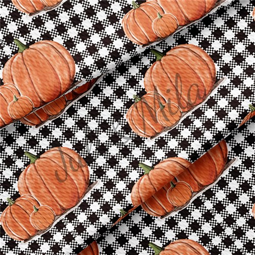 Pumpkin Printed Liverpool 4 Way Fabric pumpkin2 & Get a Free $89.99 Embroidery Bundle