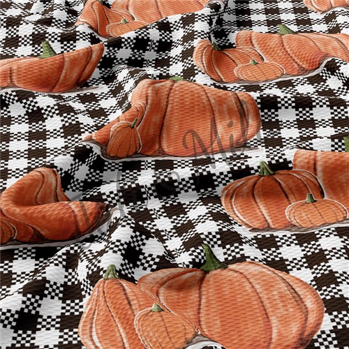 Pumpkin Printed Liverpool 4 Way Fabric pumpkin2 & Get a Free $89.99 Embroidery Bundle