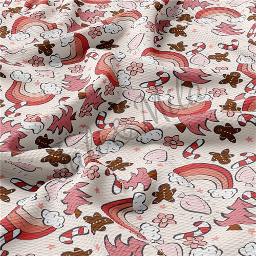 Pink Christmas Printed Liverpool Fabric AC2 & Get a Free $89.99 Embroidery Bundle