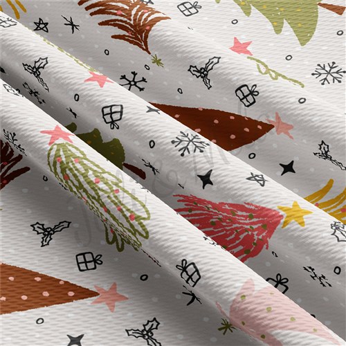 Christmas Liverpool Bullet Textured Stretch Solid Strip Thick Knit Jersey Fabric