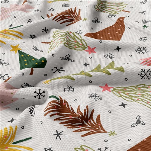Christmas Liverpool Bullet Textured Stretch Solid Strip Thick Knit Jersey Fabric