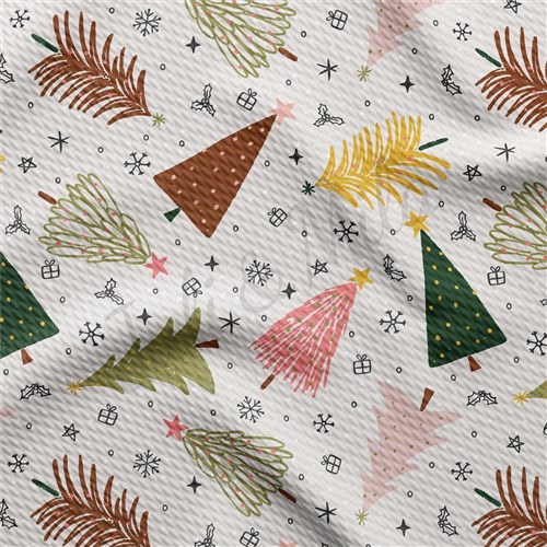 Christmas Liverpool Bullet Textured Stretch Solid Strip Thick Knit Jersey Fabric