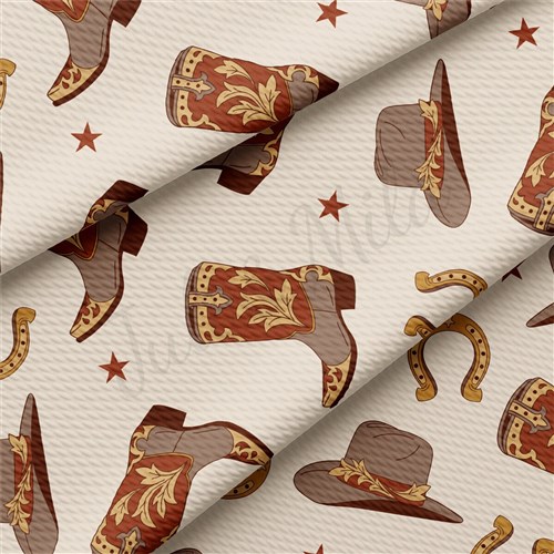 Boho Western Printed Liverpool Fabric AA2175 & Get a Free $89.99 Embroidery Bundle