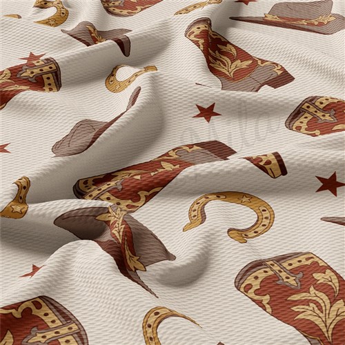 Boho Western Printed Liverpool Fabric AA2175 & Get a Free $89.99 Embroidery Bundle