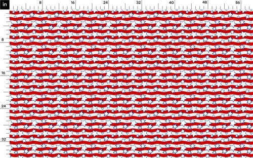 4th of July Printed Liverpool Bullet Textured Stretch Solid Strip Thick Knit Jersey Fabric