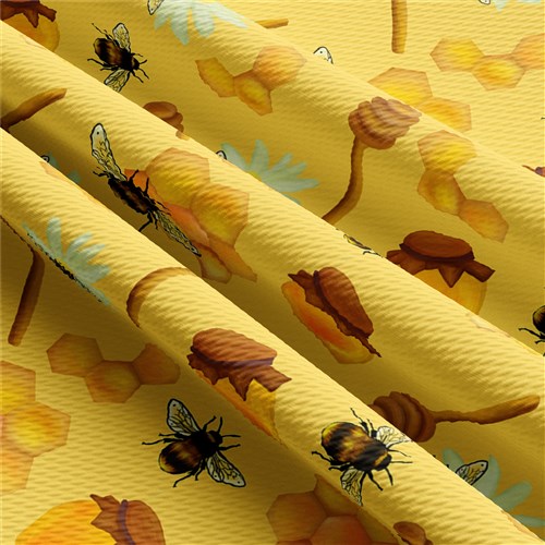 Printed Liverpool 4 Way Fabric (Honey2 ) & Get a Free $89.99 Embroidery Bundle