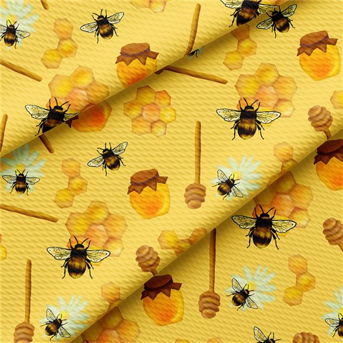 Printed Liverpool 4 Way Fabric (Honey2 ) & Get a Free $89.99 Embroidery Bundle