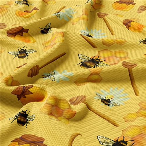 Printed Liverpool 4 Way Fabric (Honey2 ) & Get a Free $89.99 Embroidery Bundle