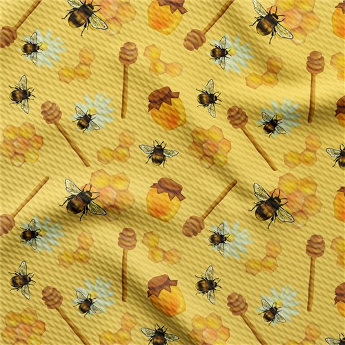 Printed Liverpool 4 Way Fabric (Honey2 ) & Get a Free $89.99 Embroidery Bundle