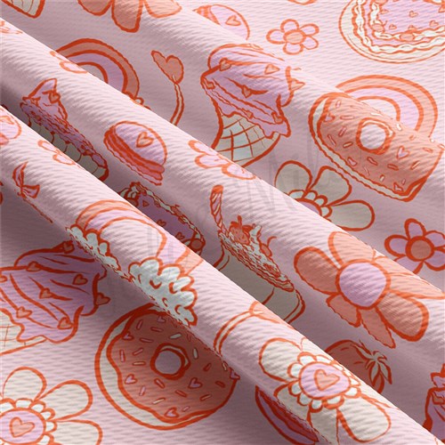 Valentine's Day Liverpool Bullet Textured Stretch Solid Strip Thick Knit Jersey Fabric