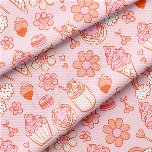 Valentine's Day Liverpool Bullet Textured Stretch Solid Strip Thick Knit Jersey Fabric
