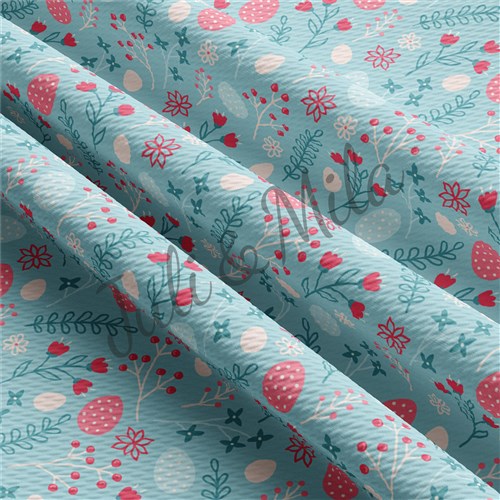 Easter Printed Liverpool Fabric Egg Bunny Pastel (E9) & Get a Free $89.99 Embroidery Bundle
