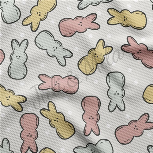 Easter East114 TBP101 Liverpool Bullet Textured Stretch Solid Strip Thick Knit Jersey Fabric