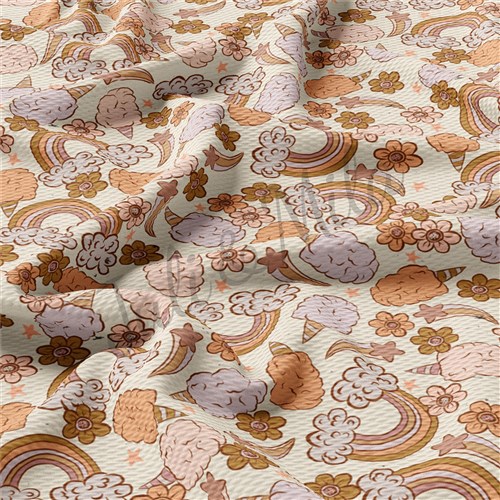 Printed Liverpool Bullet Textured Stretch Solid Strip Thick Knit Jersey Fabric