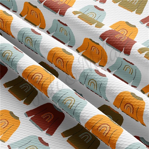 Printed Liverpool Bullet Textured Stretch Solid Strip Thick Knit Jersey Fabric