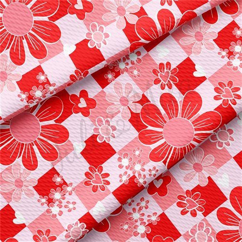 Valentine's Day Printed Liverpool Bullet Textured Stretch Solid Strip Thick Knit Jersey Fabric