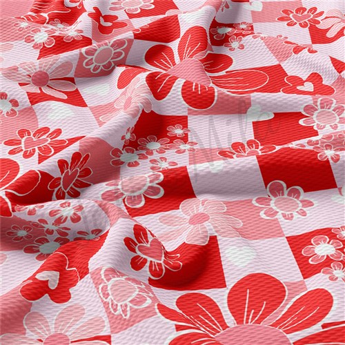 Valentine's Day Printed Liverpool Bullet Textured Stretch Solid Strip Thick Knit Jersey Fabric