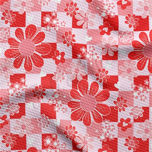 Valentine's Day Printed Liverpool Bullet Textured Stretch Solid Strip Thick Knit Jersey Fabric