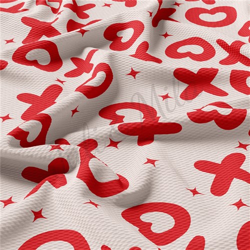 Valentine's Day Liverpool Bullet Textured Stretch Solid Strip Thick Knit Jersey Fabric