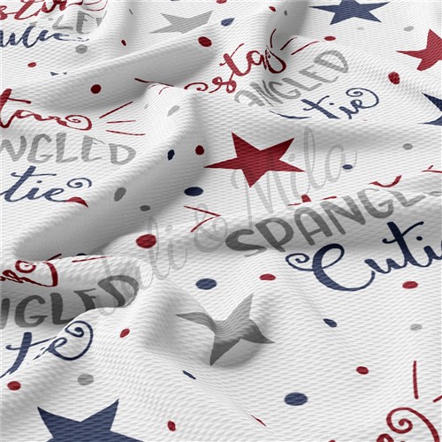 Star Spangled Cutie 4th of July Patriotic USA Liverpool Flag American Stripes PT92 & Get a Free $89.99 Embroidery Bundle