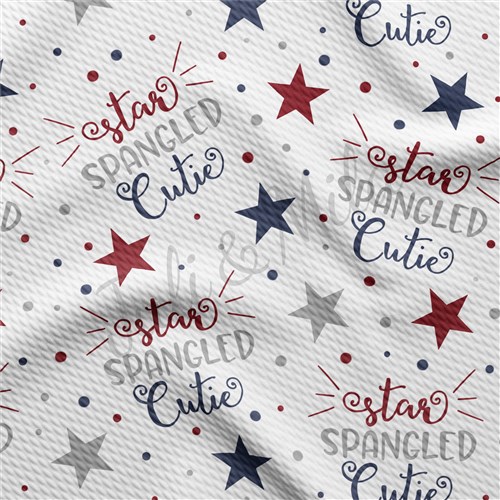 Star Spangled Cutie 4th of July Patriotic USA Liverpool Flag American Stripes PT92 & Get a Free $89.99 Embroidery Bundle