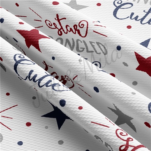 Star Spangled Cutie 4th of July Patriotic USA Liverpool Flag American Stripes PT92 & Get a Free $89.99 Embroidery Bundle