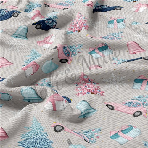 Christmas Printed Liverpool 4 Way Fabric AC12 & Get a Free $89.99 Embroidery Bundle
