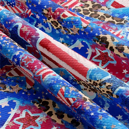 Patriotic 4th of July Printed Liverpool Fabric AA2136 & Get a Free $89.99 Embroidery Bundle