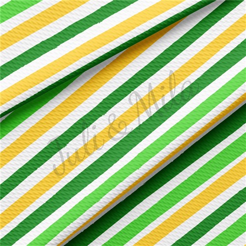 St. Patrick's Day Stripes15 Liverpool Bullet Textured Stretch Solid Strip Thick Knit Jersey Fabric