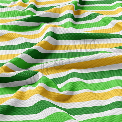 St. Patrick's Day Stripes15 Liverpool Bullet Textured Stretch Solid Strip Thick Knit Jersey Fabric
