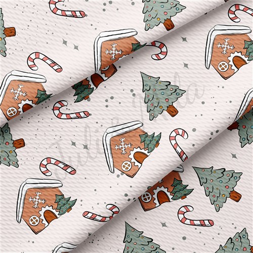 Christmas Printed Liverpool Bullet Textured Stretch Solid Strip Thick Knit Jersey Fabric