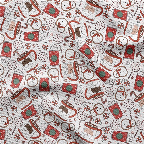 Latte Christmas Liverpool Bullet Textured Stretch Solid Strip Thick Knit Jersey Fabric